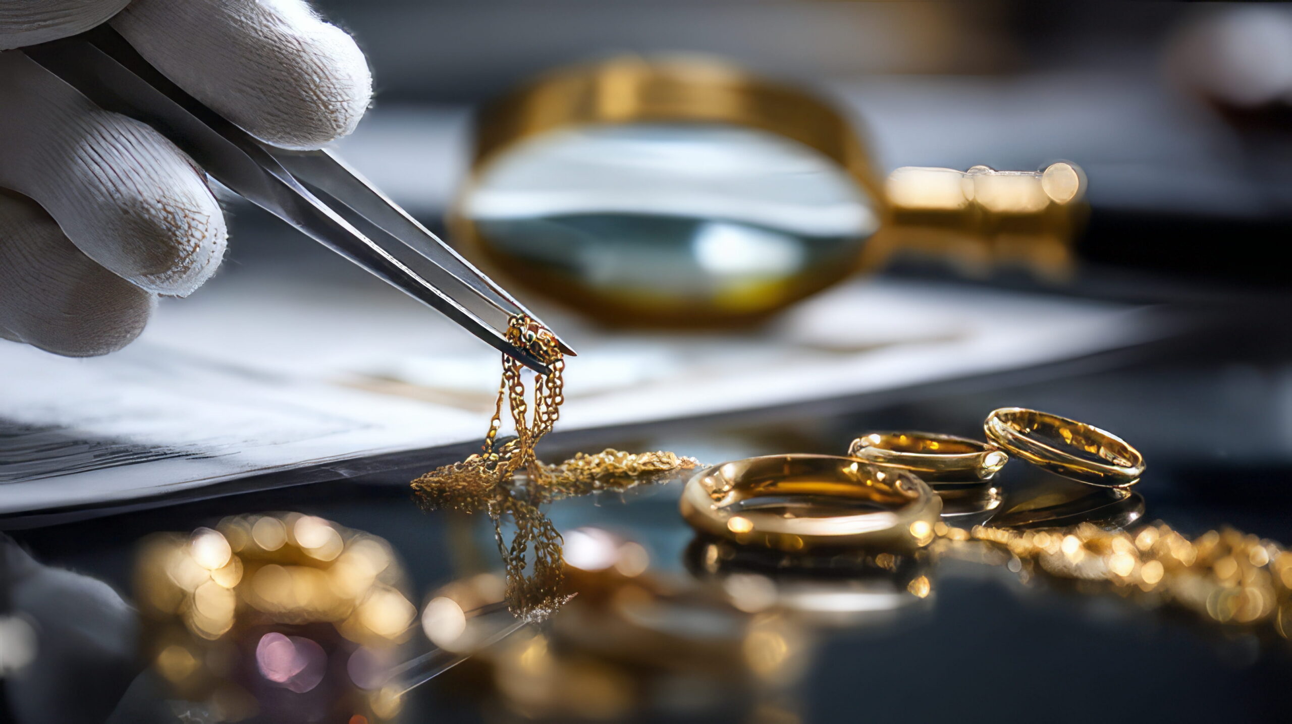 wedding rings
 laid on top of white flowers